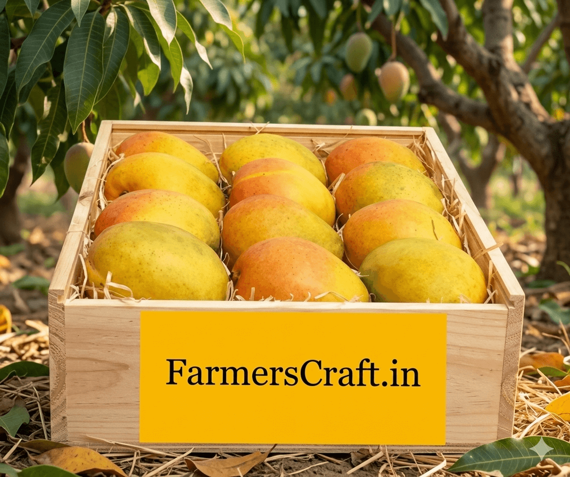 Ratnagiri Alphonso Mangoes, 1 Dozen Box, Gift Pack, Chemical Free, 200-225g Each