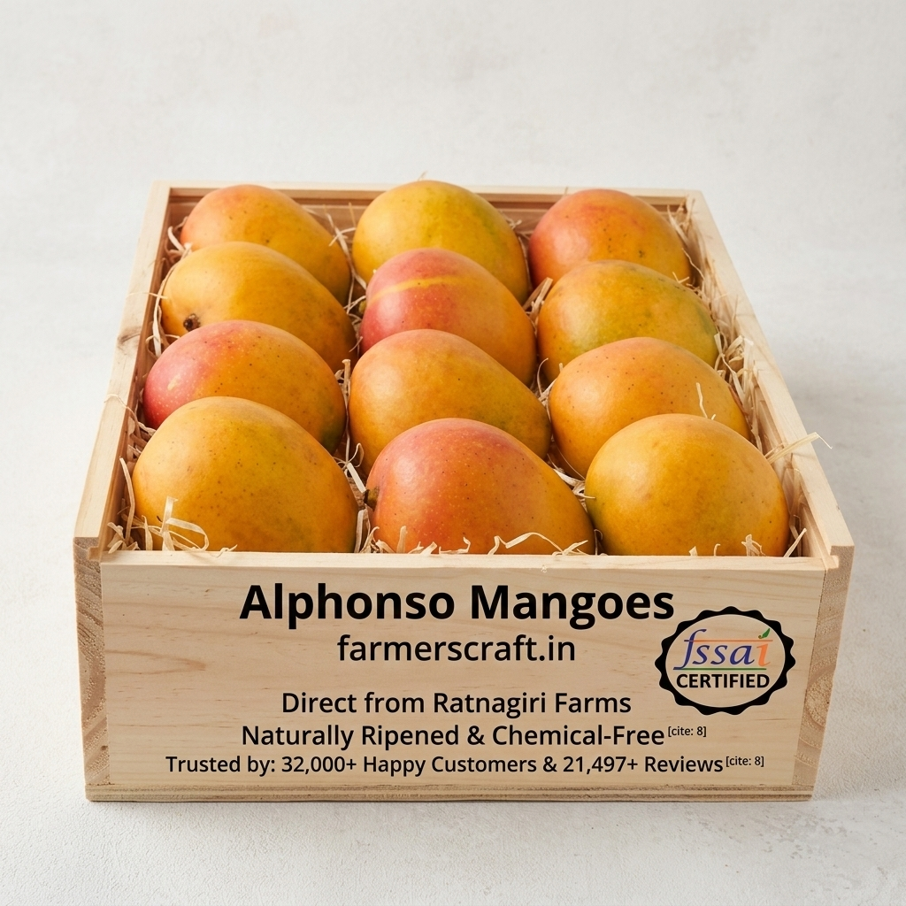 Ratnagiri Alphonso Mangoes (A Size) 12pcs (225-250gm) Each