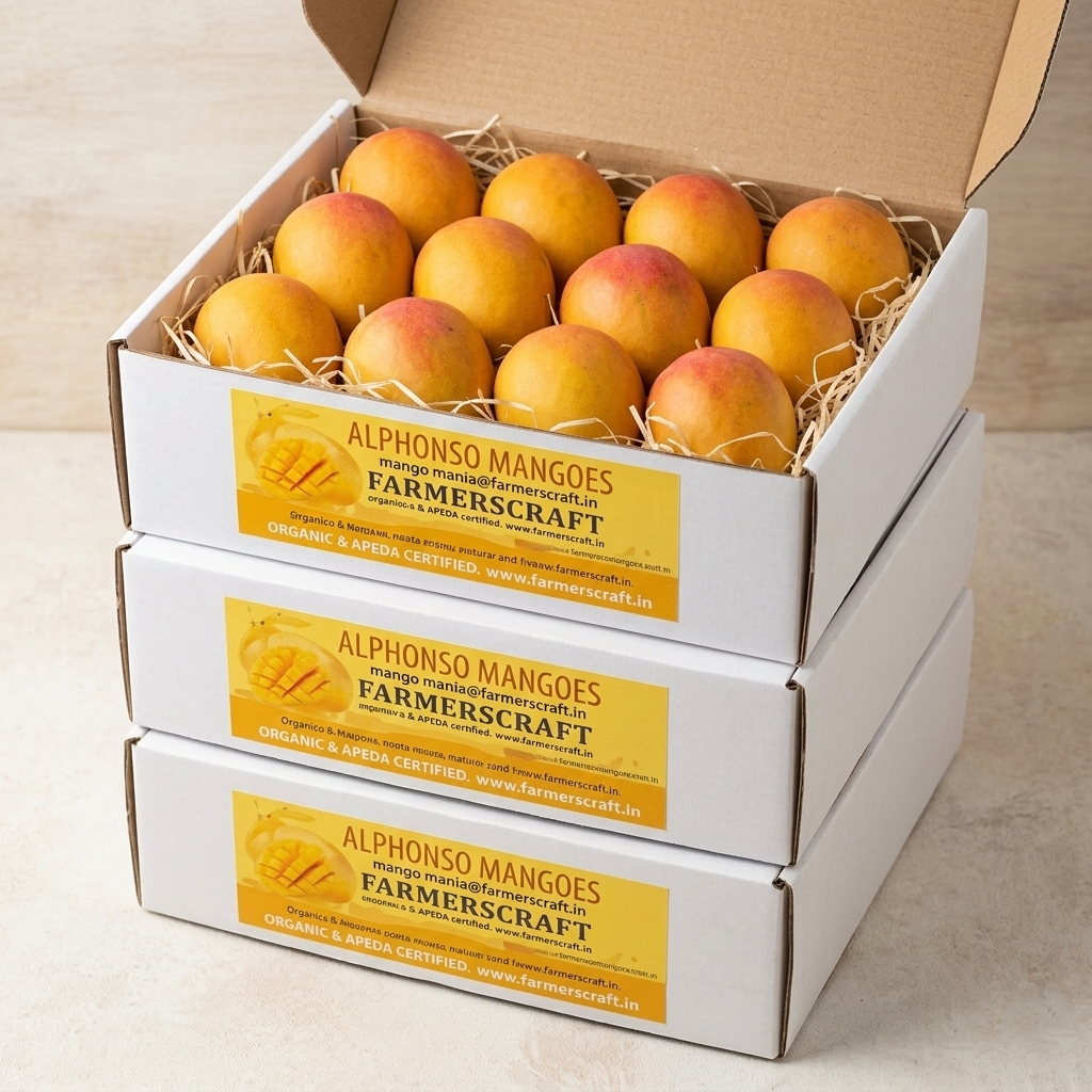 Ratnagiri Alphonso Mangoes (A Size) 12pcs (225-250gm) Each