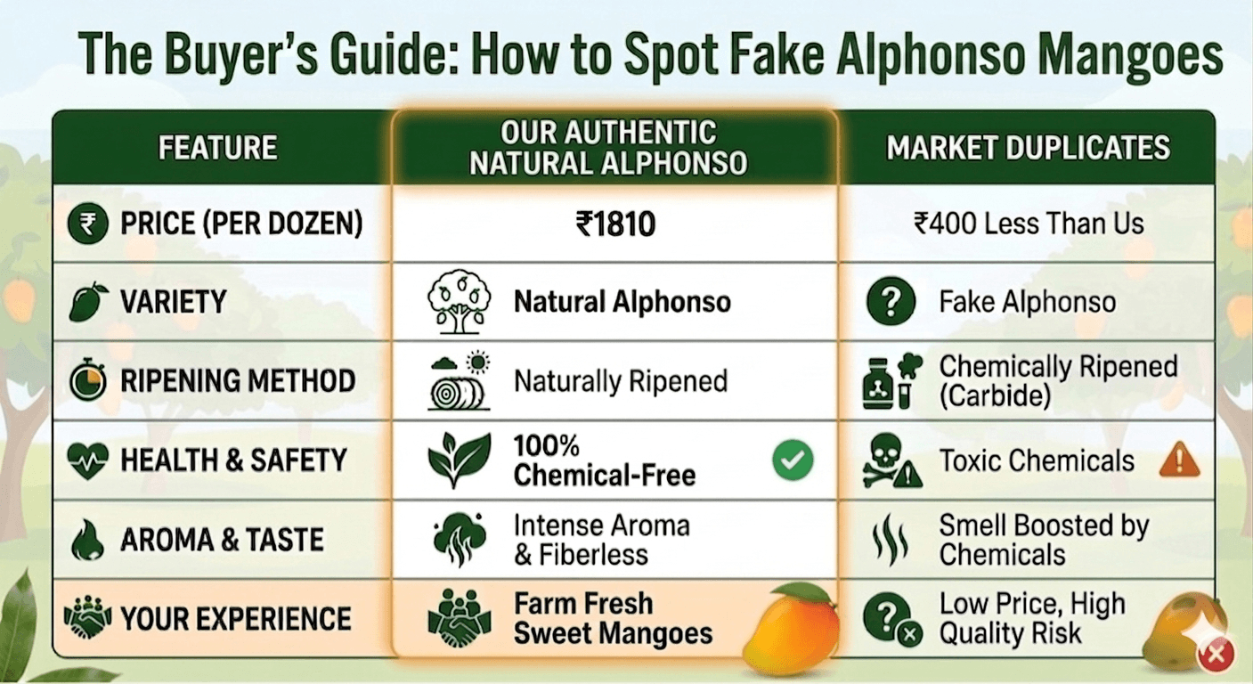 Ratnagiri Alphonso Mangoes (A Size) 12pcs (225-250gm) Each