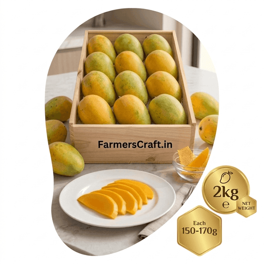 Ratnagiri Alphonso Mangoes 2kg (150-170)gm Each - Farm Fresh