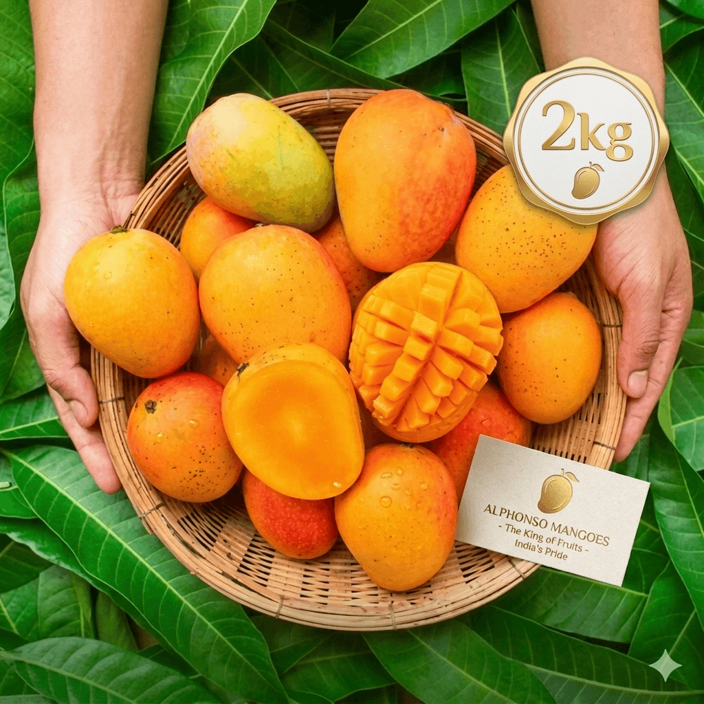 Ratnagiri Alphonso Mangoes (130-150)gm Each, 2kg Box