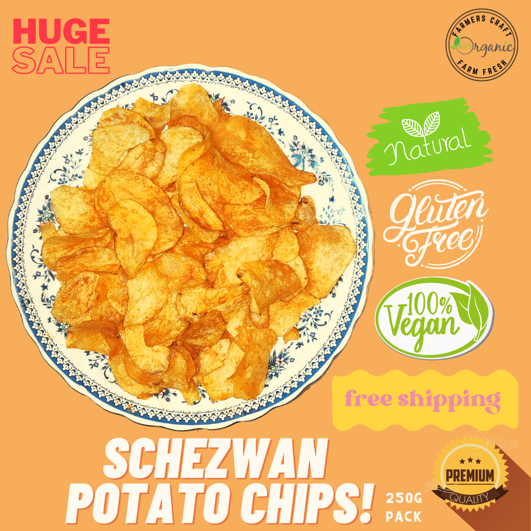 Schezwan Potato chips - 250grams